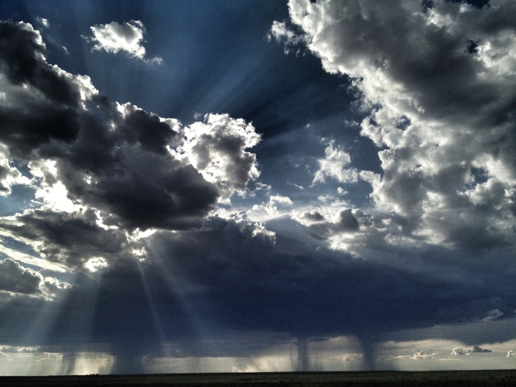 the New mexico sky as we drove into ABQ