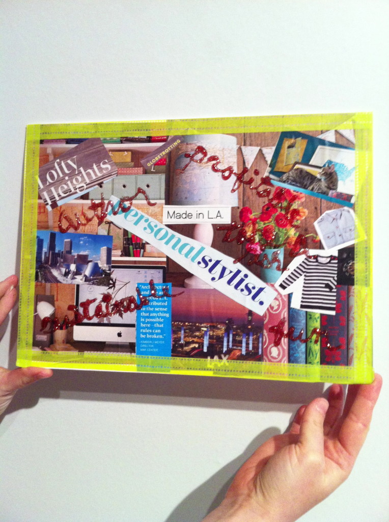 the vision board eleanor created about her idea of success