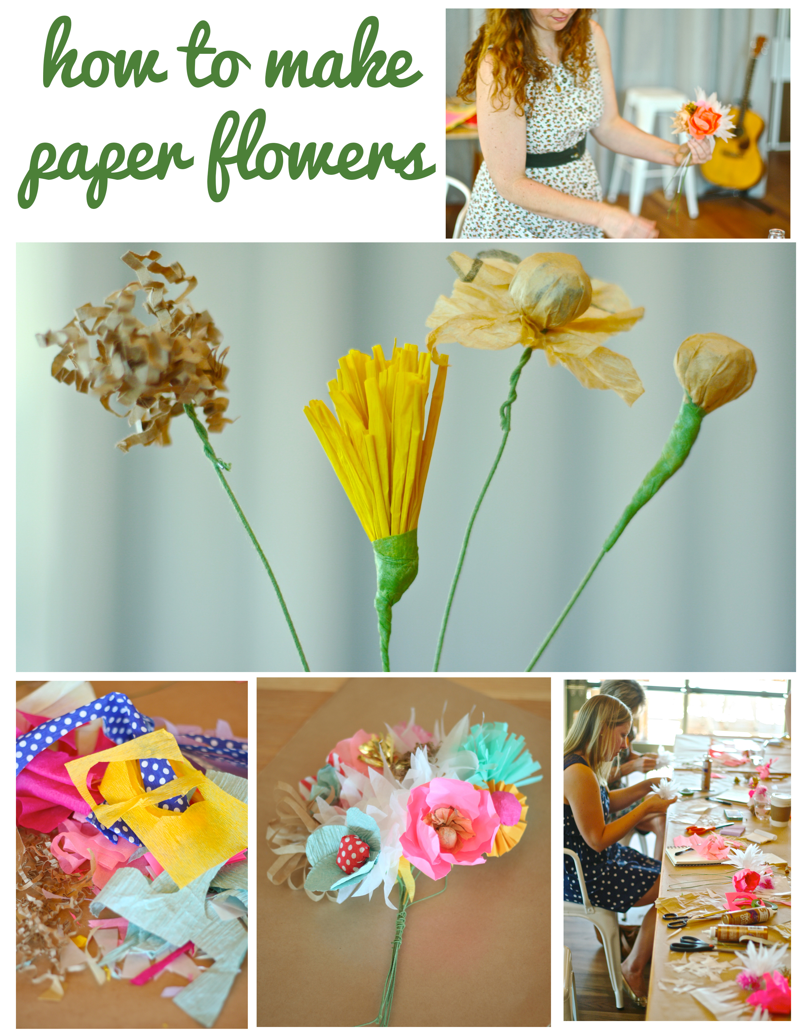 how to make paper flowers with courtney cerruti Dear