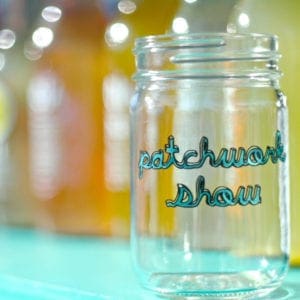 patchwork show mason jar mug - dear handmade life