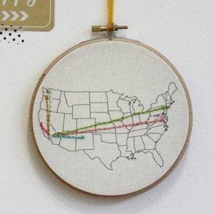 how to print on fabric with an inkjet printer and make embroidered map art