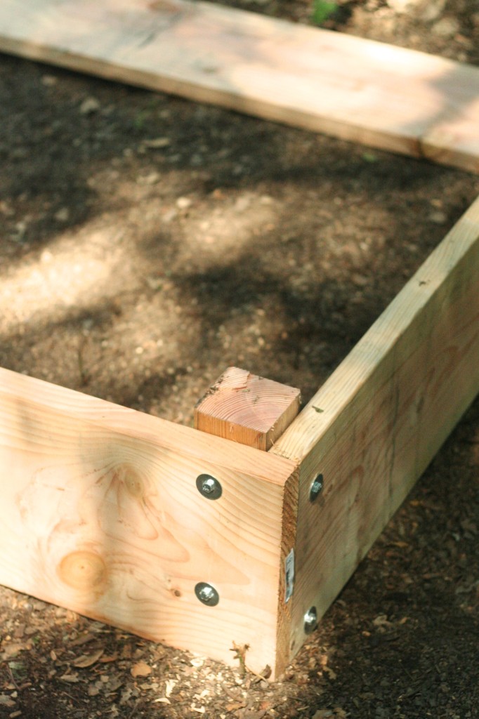how to build a wood raised bed planter box diy backyard