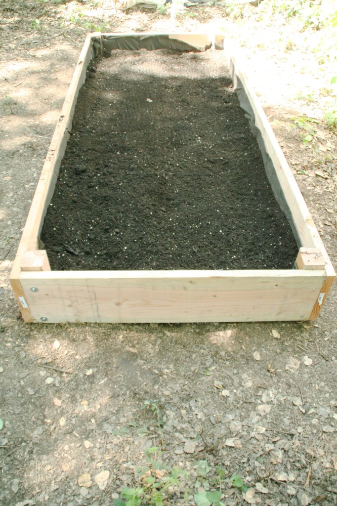 how to build a wood raised bed planter box diy backyard