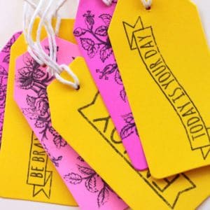 how to make image transfer gift tags + sizzix giveaway