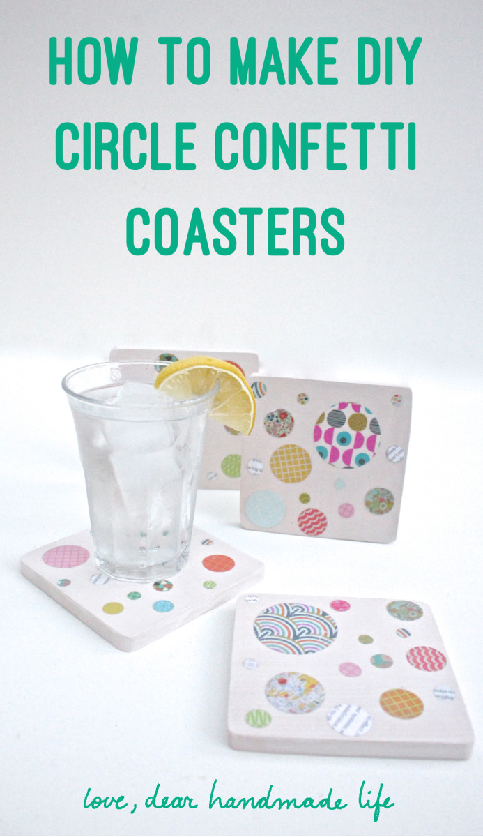 How to Make DIY Circle Confetti Coasters with Sizzix from Dear Handmade Life