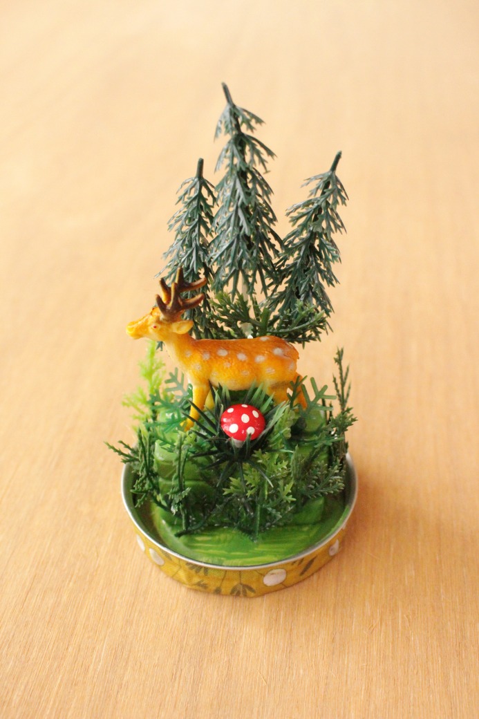 how to make a diy winter woodland snow globe on dear handmade life