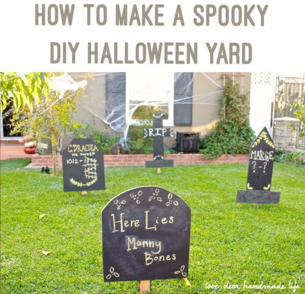 How to Make a Spooky DIY Halloween yard - Dear Handmade Life