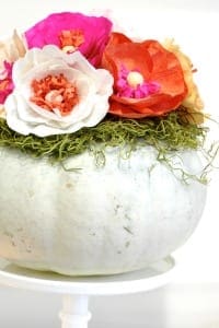 How to Make DIY Fall Paper Flower Pumpkin Decor