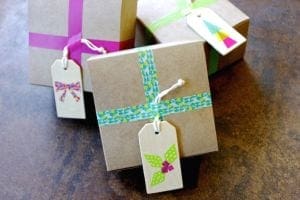How to Make DIY washi tape wooden gift tags