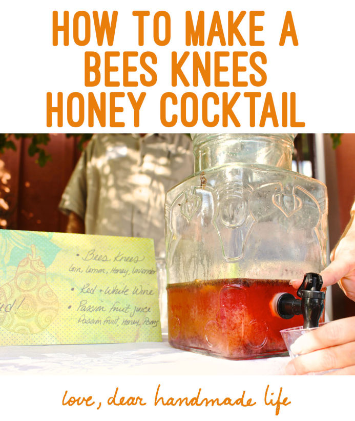 how to make a bees knees honey cocktail on dear handmade life
