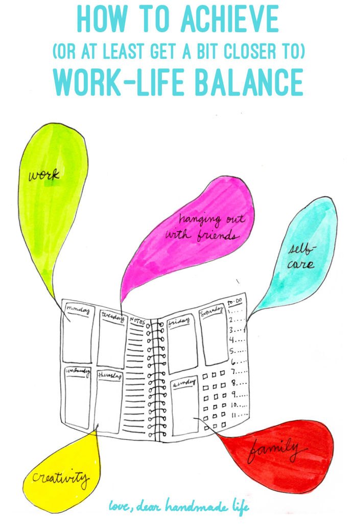 how to achieve work life balance from dear handmade life