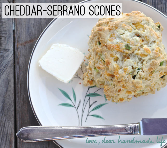 Cheddar and serrano scone from Dear Handmade Life
