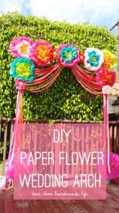 DIY Paper Flower Wedding Arch from Dear Handmade Life