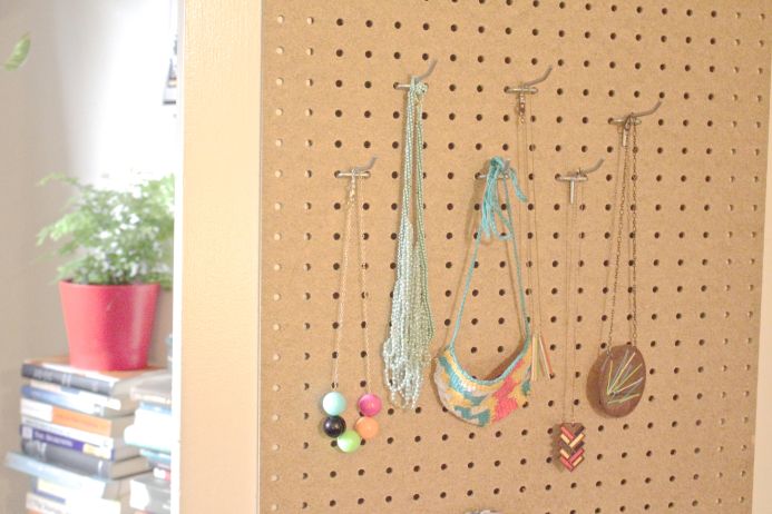 DIY Jewelry and Accessories Closet Door Organizer from Dear Handmade Life