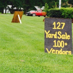 Adventures on the 127 yard sale: Tips and road signs