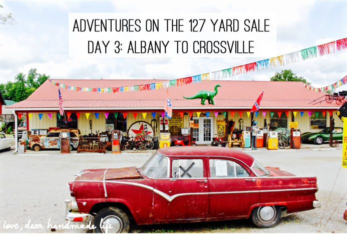 Red vintage car from Adventures on the 127 yard sale- Day 3- Albany to Crossville from Dear Handmade Life