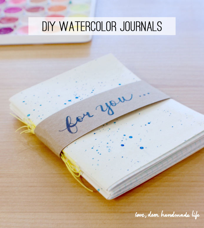 DIY Watercolor Journals from Dear Handmade Life