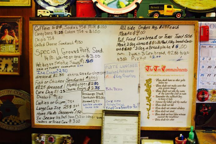 Hand written menu from Adventures on the 127 yard sale- Day 3- Albany to Crossville from Dear Handmade Life