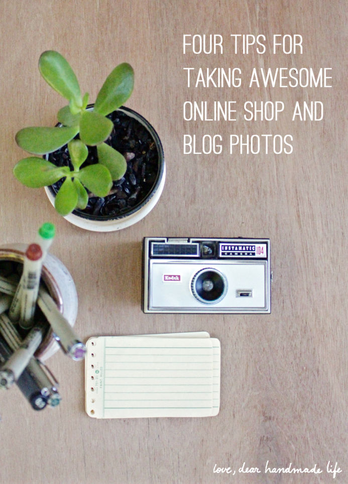 Four tips for taking awesome online shop and blog photos from Dear Handmade Life