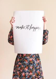 Make it happen free printable from The Crafted Life on Dear Handmade Life