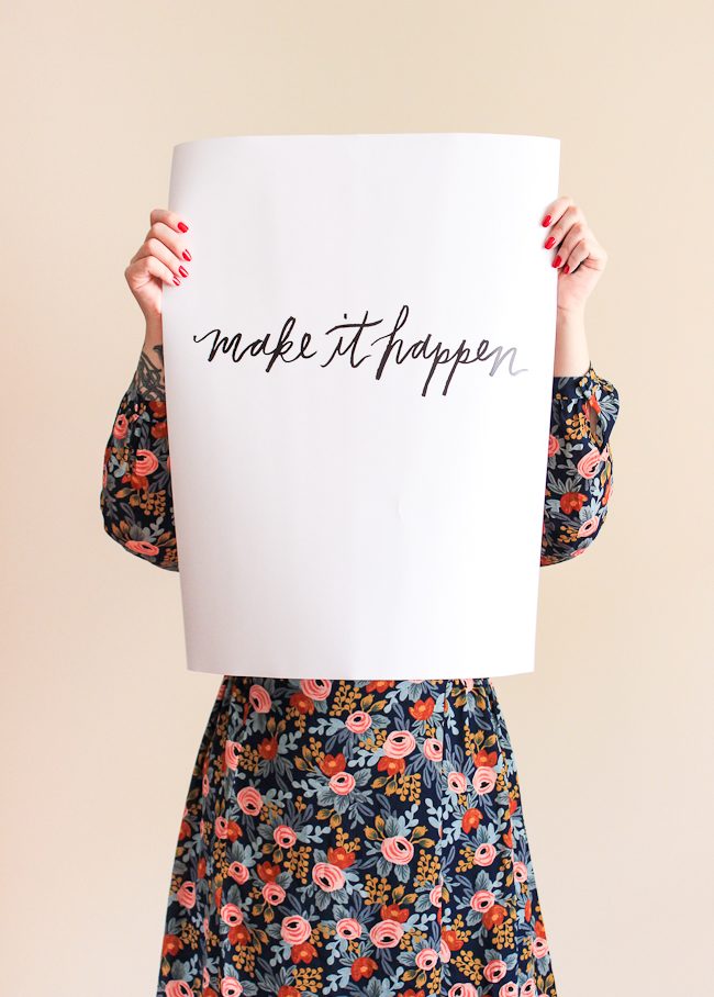 Make it happen free printable from The Crafted Life on Dear Handmade Life 
