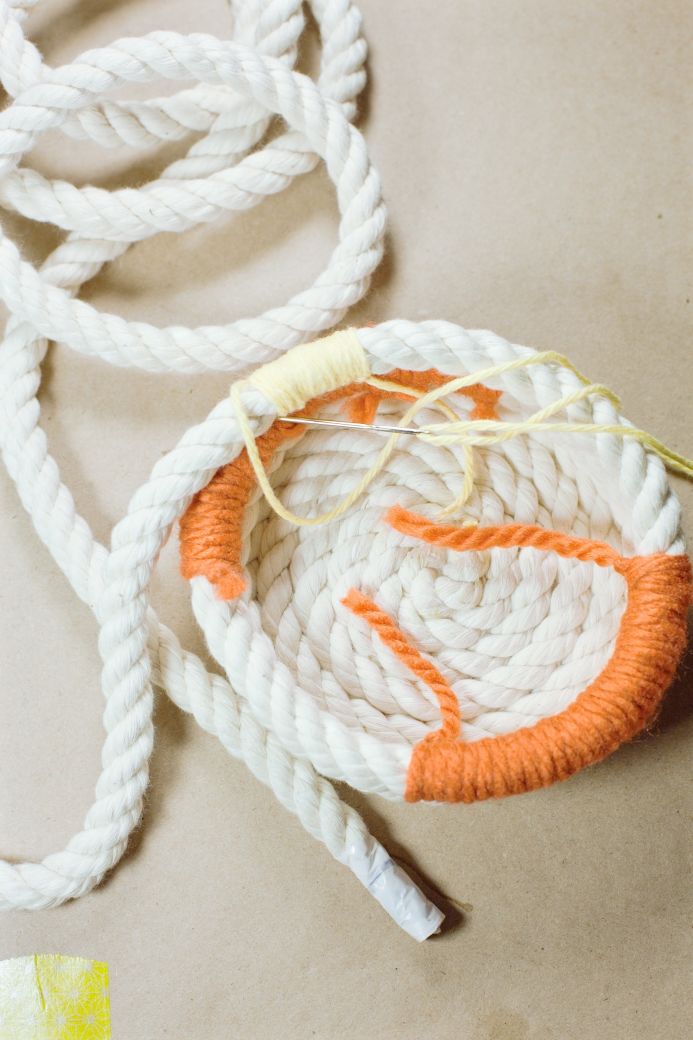 DIY No-Sew Mini Rope Basket from Dear Handmade Life