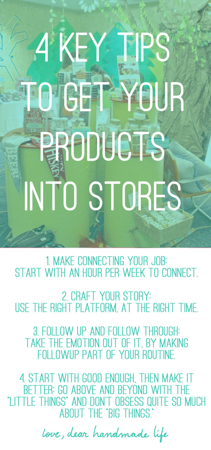 4 key tips to get your products into stores from Dear Handmade Life