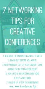 7 networking tips for creative conferences from Dear Handmade Life