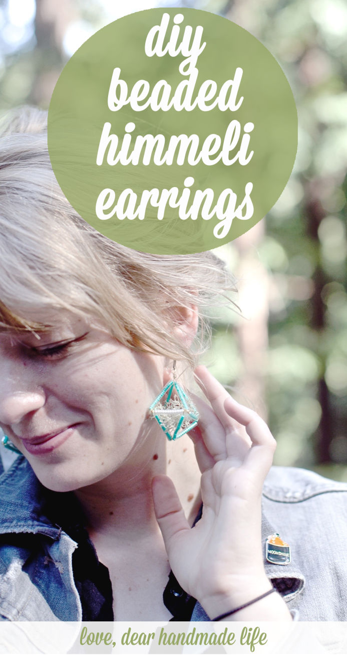 DIY beaded himmeli earrings from Dear Handmade Life