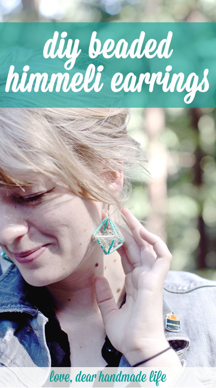DIY beaded himmeli earrings from Dear Handmade Life
