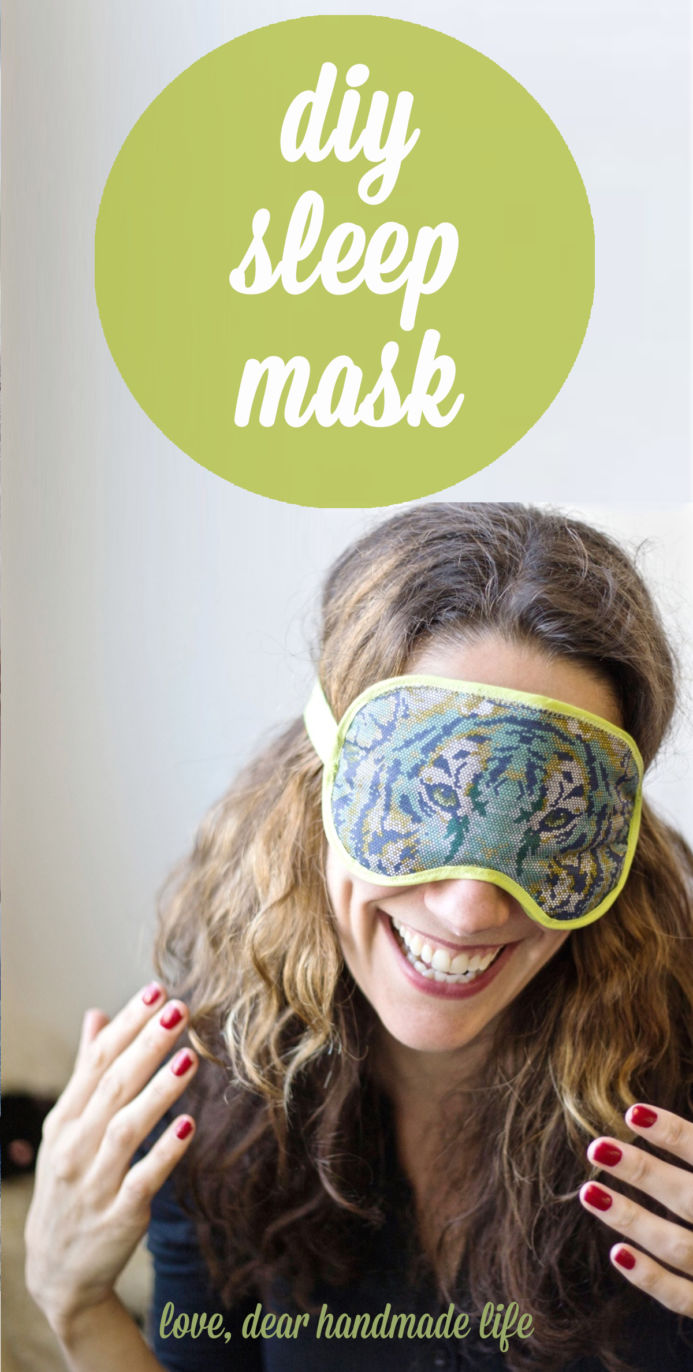 DIY sleep mask from Dear Handmade Life