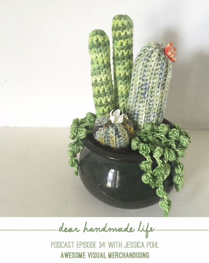 Awesome visual displays with Jessica Pohl on the Dear Handmade Life podcast