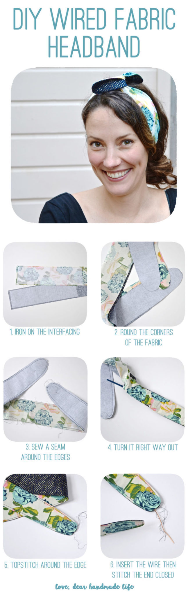 DIY Wired Fabric Headband from Dear Handmade Life