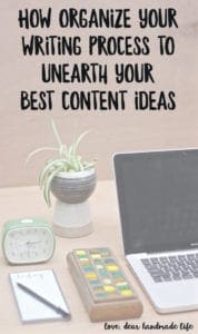 how-organize-your-writing-process-to-unearth-your-best-content-ideas-from-dear-handmade-life