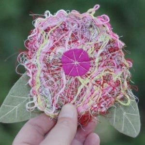 Recycled Thread Flower Pin Tutorial from Dear Handmade Life