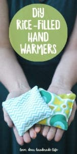 DIY rice hand warmers from Dear Handmade Life