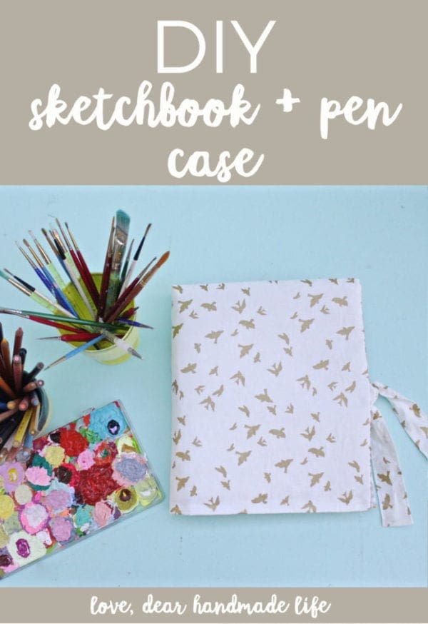 DIY Sketchbook and pen case - Dear Handmade Life