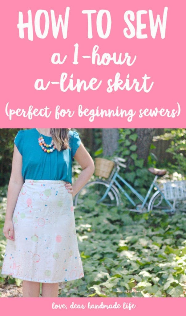 How to sew a one-hour A-line skirt - Dear Handmade Life