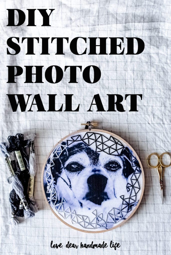 DIY stitched photo wall art Dear Handmade Life