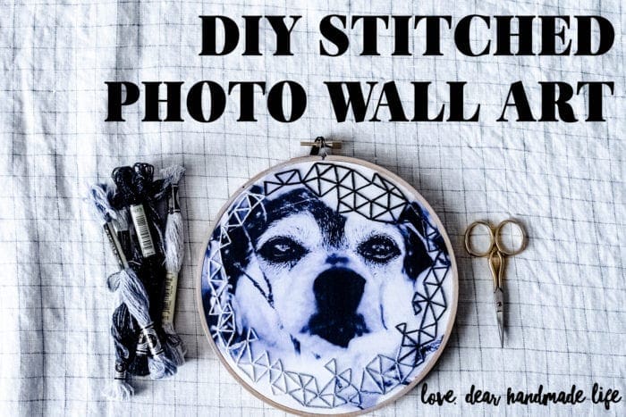 DIY stitched photo wall art Dear Handmade Life