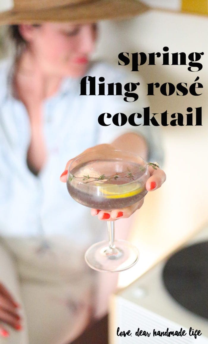 Spring fling rosé cocktail Day Owl Wine Dear Handmade Life