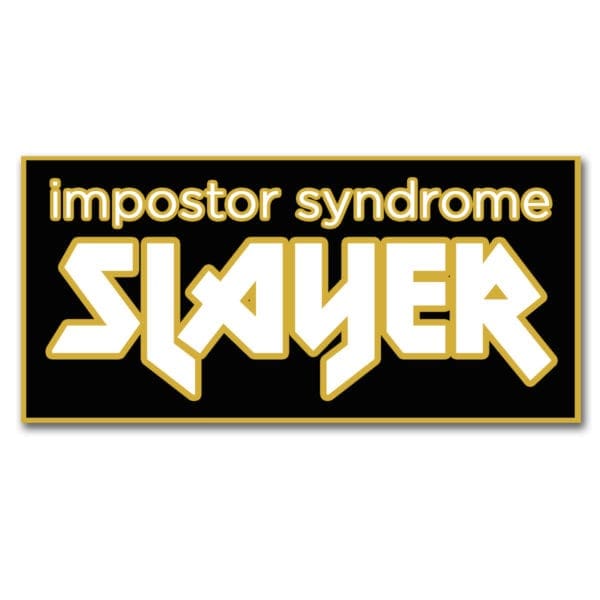 impostor syndrome slayer pin jacket