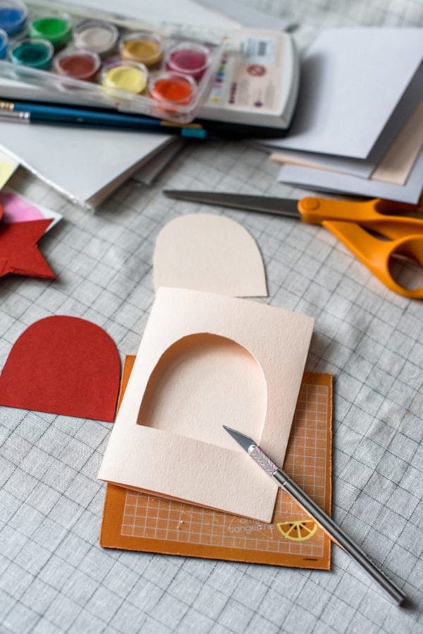 Watercolor Paper CutOut Greeting Cards Dear Handmade Life