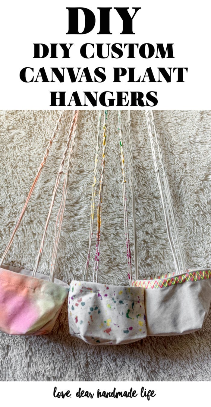 DIY Custom Canvas Plant Hangers Dear Handmade Life
